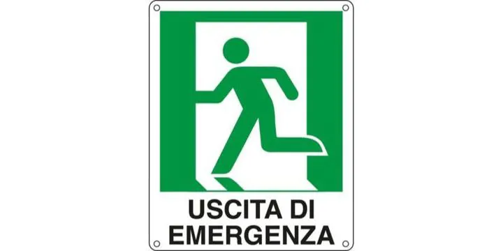 Cartello uscita di emergenza