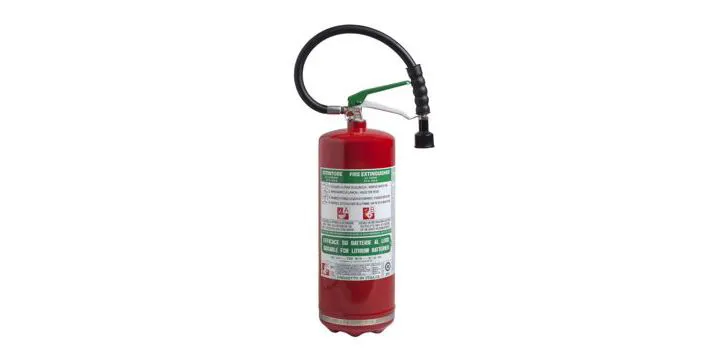 Estintore per BATTERIE AL LITIO A SCHIUMA con involucro in acciaio INOX